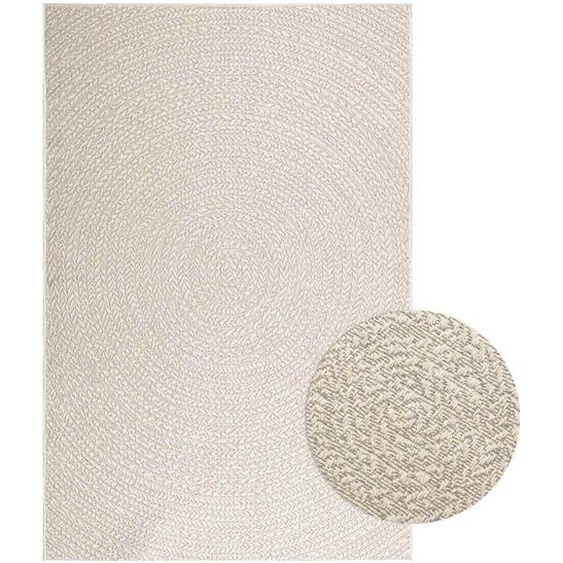 Tapis ZIZUR crème 140x200 cm aspect de jute intérieur extérieur
