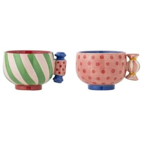 Tasse à café grès peint Bloomingville Caramella set de 2