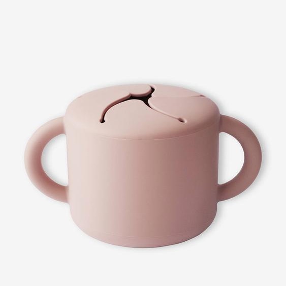 Tasse à goûter en silicone rose blush