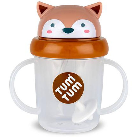 Tasse Anti Fuite + Paille Lestée Renard - V3 Marron