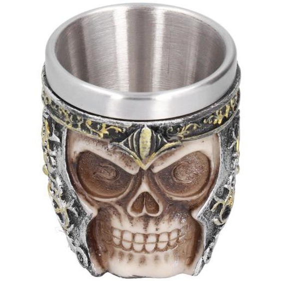 Tasse Crâne - OMABETA - Petite Tasse Viking - Acier Inoxydable - Résine - Antirouille