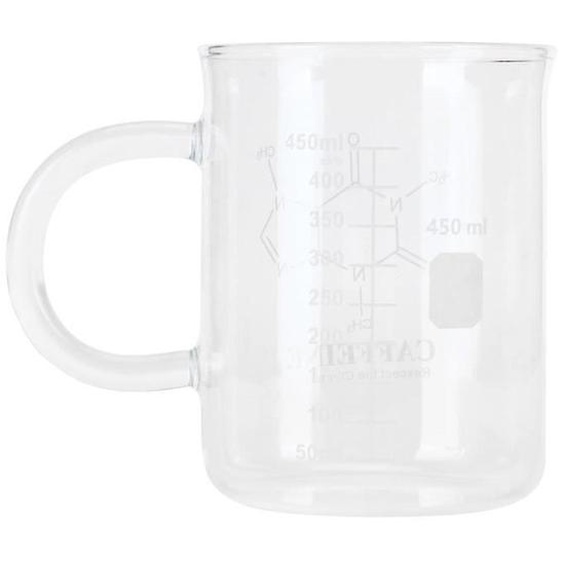 Tasse de bécher - Colleage - Verre borosilicaté - 450 ml - Résistant à la chaleur - Ergonomique