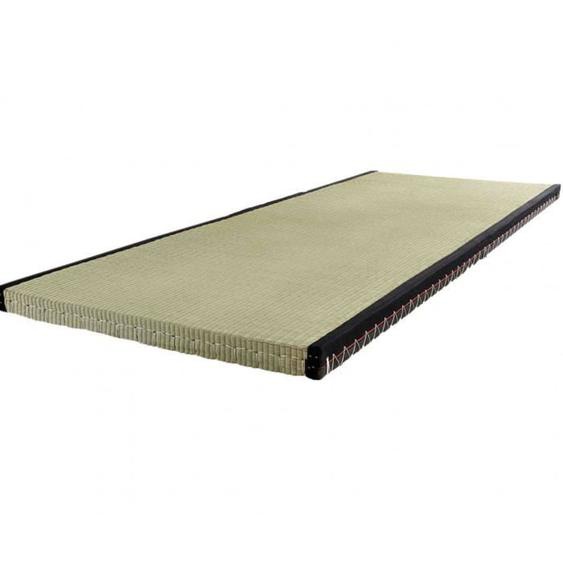 Tatami traditionnel en paille de riz 5cm 80x200 - Bois clair - Karup Design