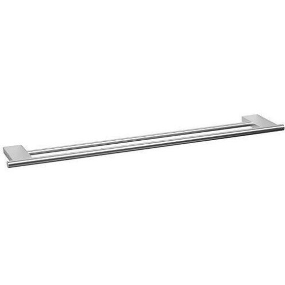 Tatay Tablette Porte-Serviette 2 Barres Fixes Alu Brillant Anodisé 63,5 x 11 x 1,5 cm - 6200500