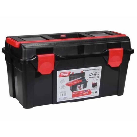 Tayg Mallette à outils noire et rouge 58 x 28,5 x 29 cm TG34