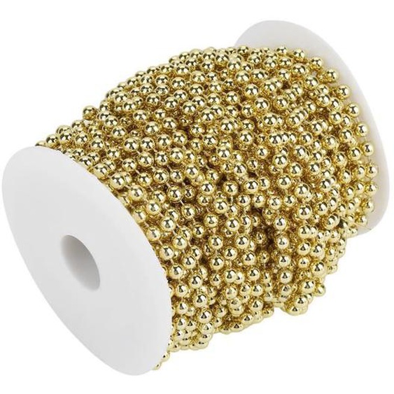 Tbest guirlande de perles 25 m/rouleau galvanoplastie perle fil perles guirlande chaîne bricolage décoration de mariage 6 mm