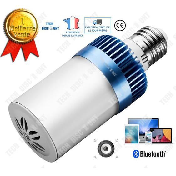 TD® Ampoule Haut parleur bluetooth connectée intelligente coloré LED contrôle éclairage enceinte changement couleur lampe ambiance