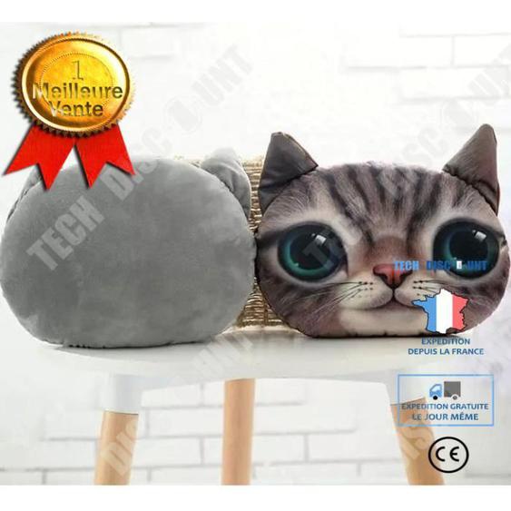 TD® Chat Imprimer Coussin Coussin créatif mignon poupée en peluche cadeau Home Décor
