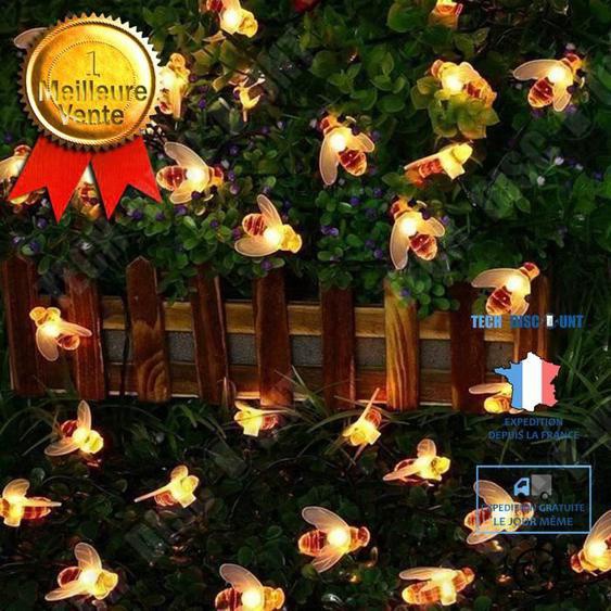 TD® Guirlande Lumineuse 5M 20 Ampoules, Guirlande lumineuse LED Blanc Chaud Décoration pour Fête Noël Mariage