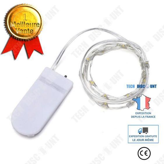 TD® Guirlande lumineuse en fil dargent guirlande lumineuse LED guirlandes lumineuses pour noë - Modèle: Green 2M 20LEDS - MILEDCA1