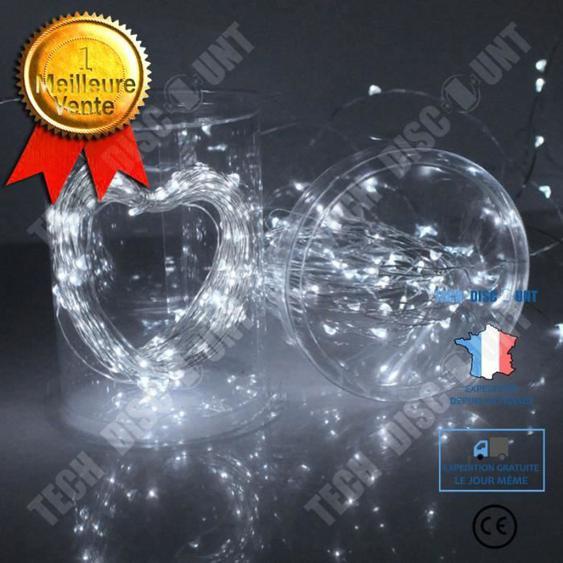 TD® Lot de 3 Guirlande Lumineuse LED 10m 100 LEDs, Blanc Froid, pour Chambre