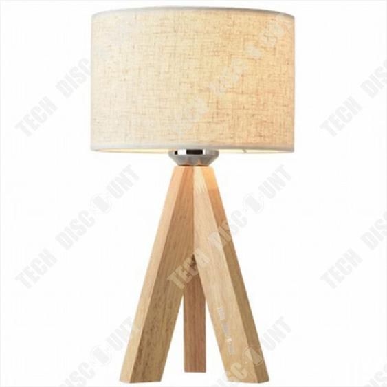 TD® Petite lampe de table en bois chambre à coucher chevet décoratif bureau moderne minimaliste lampe de table chambre damis