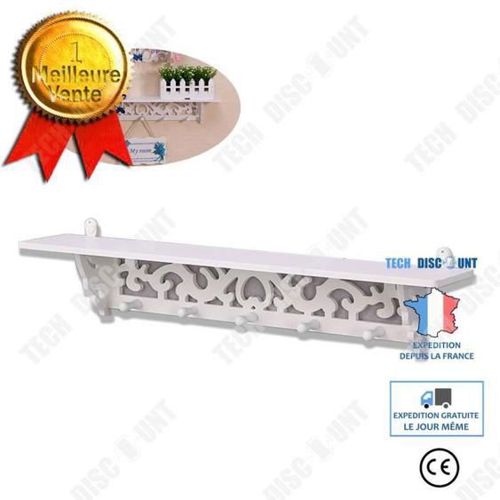TD® Support mural sans poinçon créatif tenture murale porte-fleurs étagère simple décoration murale tenture murale