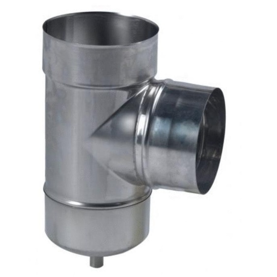 Té de tubage EQ 90° inox 304 avec purge Ten - 884155