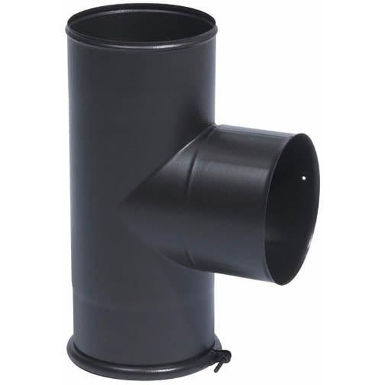 Té equerre TEN 346404 avec tampon noir mat D125mm