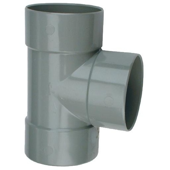 Té pied de biche PVC double Femelle 87°30 D125 WAVIN 3026022