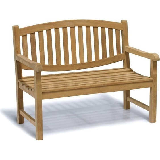 Banc de jardin en teck Teako Design Bergamo en bois massif 120x61x92cm