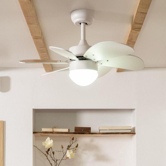 Techbrey - Ventilateur de Plafond Silencieux Orion Blanc 81cm Moteur dc Blanc