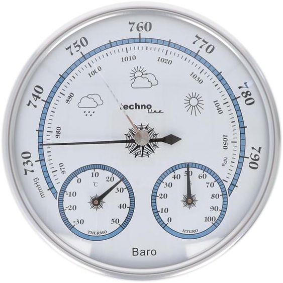 Technoline WA 3090 BaroMeter rond avec Thermo-HygroMeter au design vintage