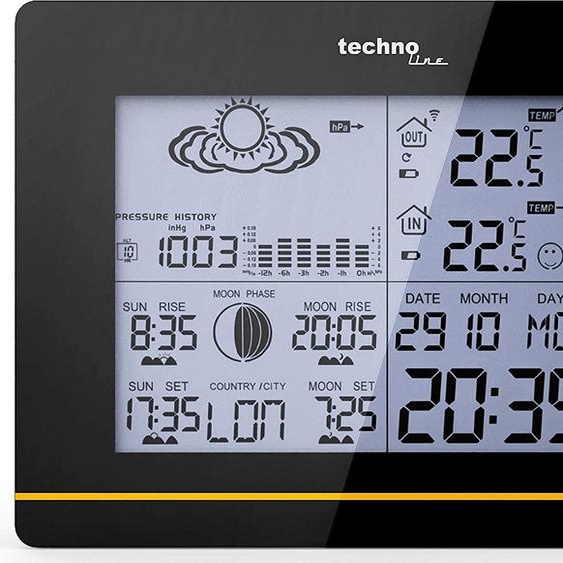 Technoline WS6750 - Station météo avec capteur extérieur - Horloge radio-pilotée