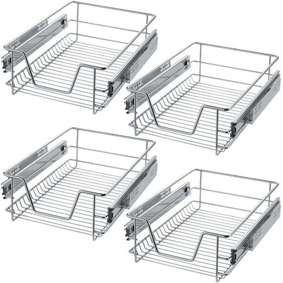 TECTAKE 4 tiroirs de rangement téléscopiques