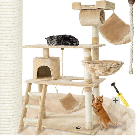 Tectake - Arbre à chat 141 cm avec griffoir et plateforme descalade