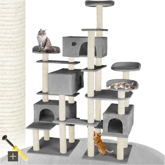 Arbre à chat 214 cm avec griffoir et plateforme descalade