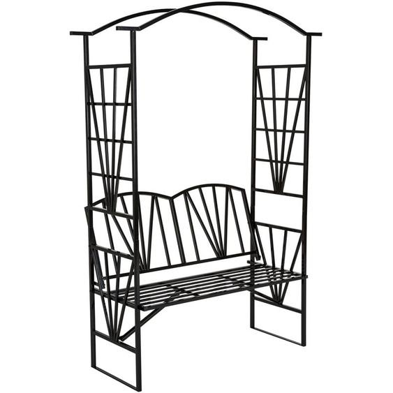 Tectake - Arche de jardin avec banc intégré -