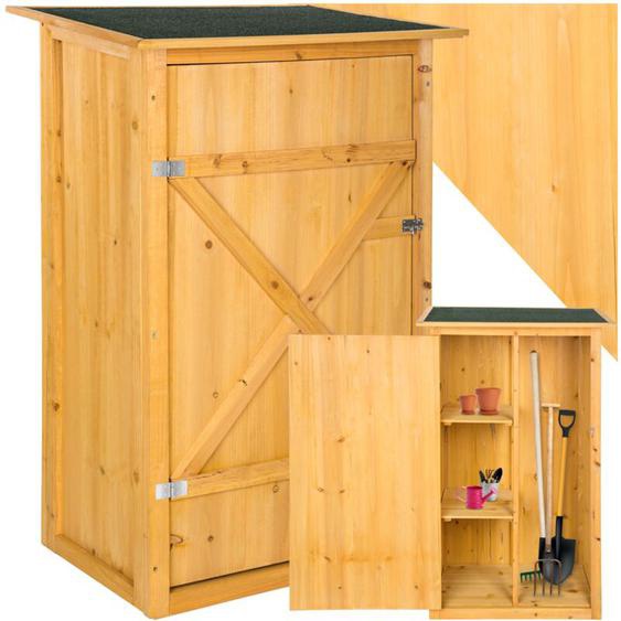 Tectake - Armoire de jardin adossée Taman 75 x 56 x 118 cm - marron