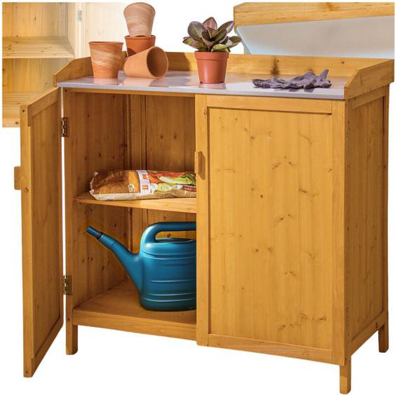 Tectake - Armoire de jardin basse Table de jardinage en Bois de pin imprégné