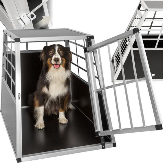 Cage de transport pour chiens sécurisée avec dos droit
