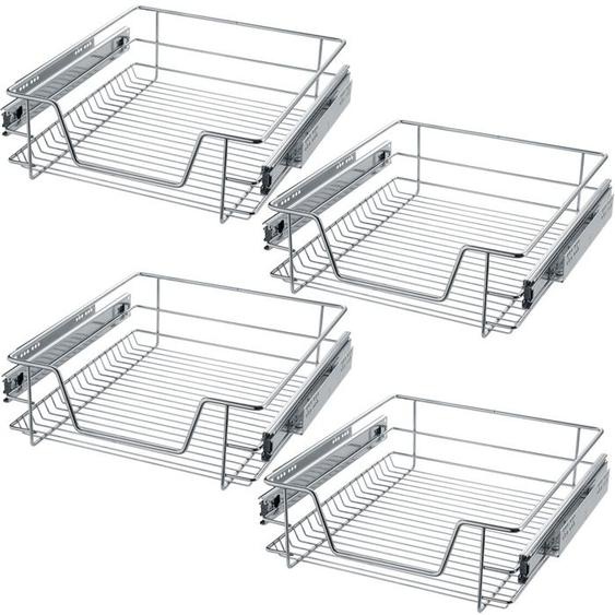 TECTAKE 4 tiroirs de rangement téléscopiques