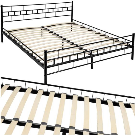 Tectake - Lit design moderne avec sommier Patins en plastique pour protéger le sol 180 x 200 cm