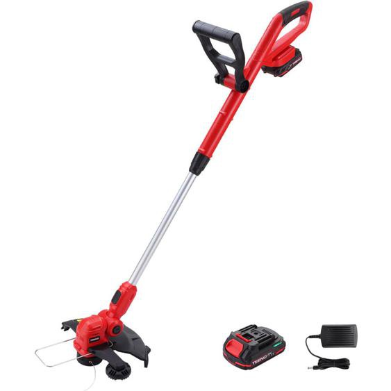 20V Coupe Bordures Sans Fil 30cm ,Une batterie de 2A Lithium Coupe-Bordures Sans Fil -1H Chargeur Rapide - Manche Télescopique - Poignée Réglable