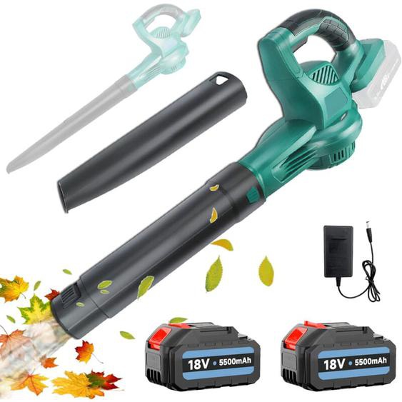 Teetok - Souffleurs à feuilles électriques, souffleur à air sans fil, nettoyeur électrique pour feuilles de jardin, neige, poussière, coin, +2
