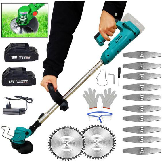 Teetok - Tondeuse à gazon sans fil, tondeuse à gazon, coupe-bordures, coupe-bordures électrique, remplacement Compatible avec la batterie Makita,