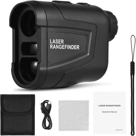 Télémètre de golf laser, portable, étanche, grossissement 6x, noir