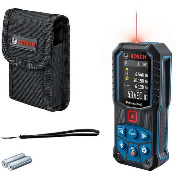Télémètre laser 2x1,5V GLM 50-27 C Professional rouge + 2 piles AA - BOSCH - 0601072T00