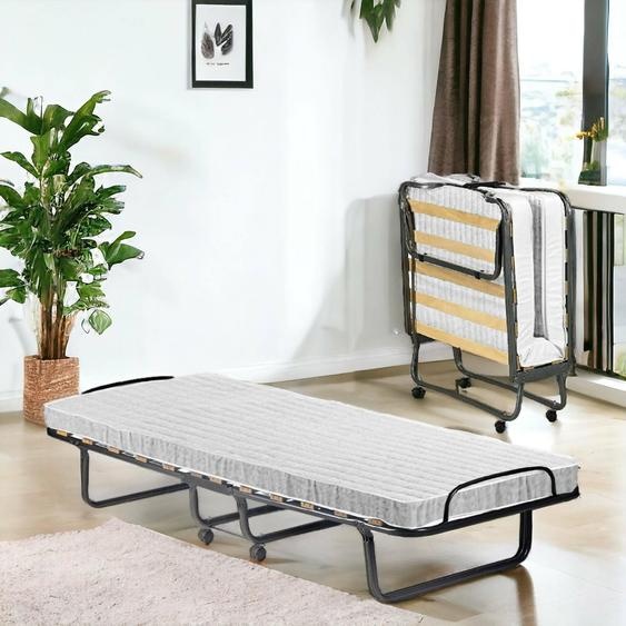 Tellus - Lit Pliable, Blanc, Matelas Inclus Fabriqué en Italie