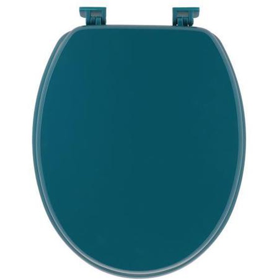 ABATTANT WC MDF 18 POUCES ATTACHES PLASTIQUES - BLEU TAHITIEN - Tendance