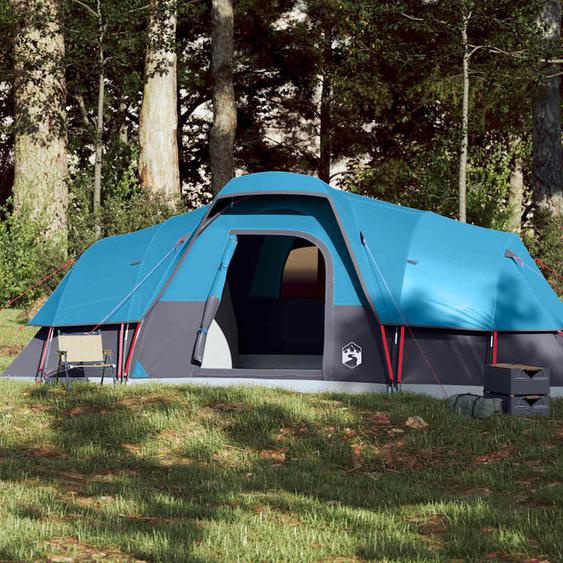 Tente à dôme 11 personnes bleu imperméable