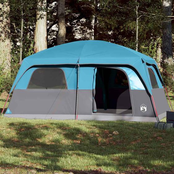 Tente de cabine familiale 8 personnes bleu imperméable