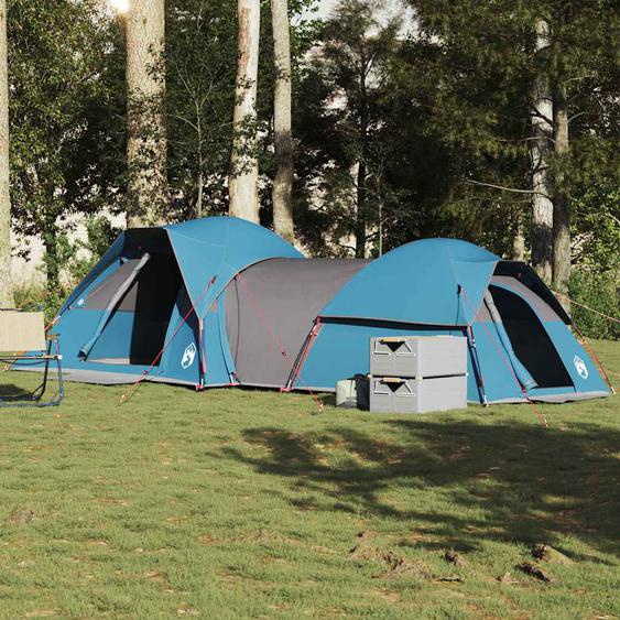 Tente de camping 5 personnes bleu imperméable