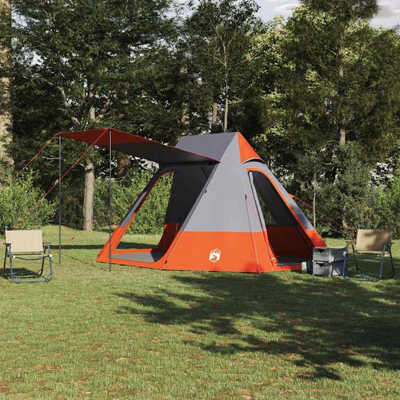 Tente de camping Gris et orange 482 x 360 x 227 cm Polyester