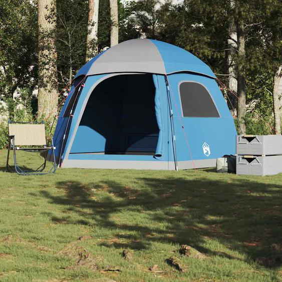 Tente de familiale igloo 6 personnes bleu imperméable