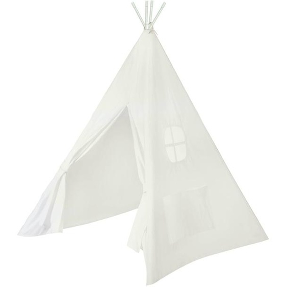 Tente De Jeu Indienne Tipi + Sac De Transport Blanc Cassé / Beige