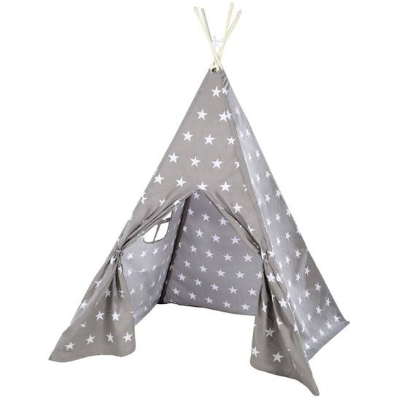 Tente De Jeu Indienne Tipi + Sac De Transport Little Stars Gris Étoilé