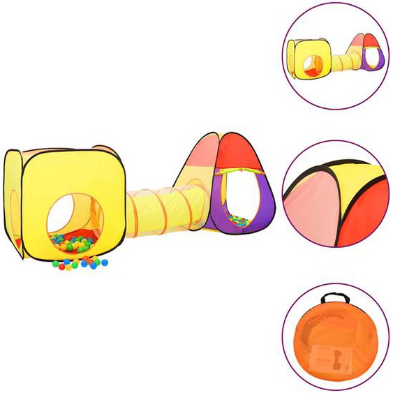 Tente de jeu pour enfants 250 balles Multicolore 255x80x100 cm