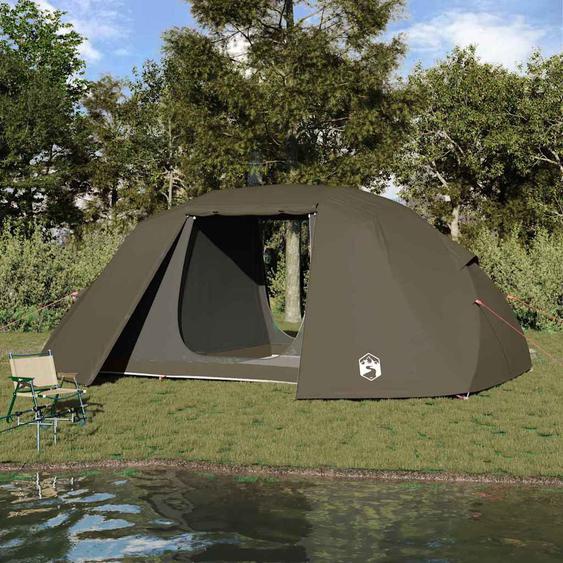 Tente de pêche avec toit Marron 514 x 465 x 187 cm Polyester