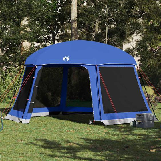 Tente de piscine moustiquaire amovible parois maille bleu azur